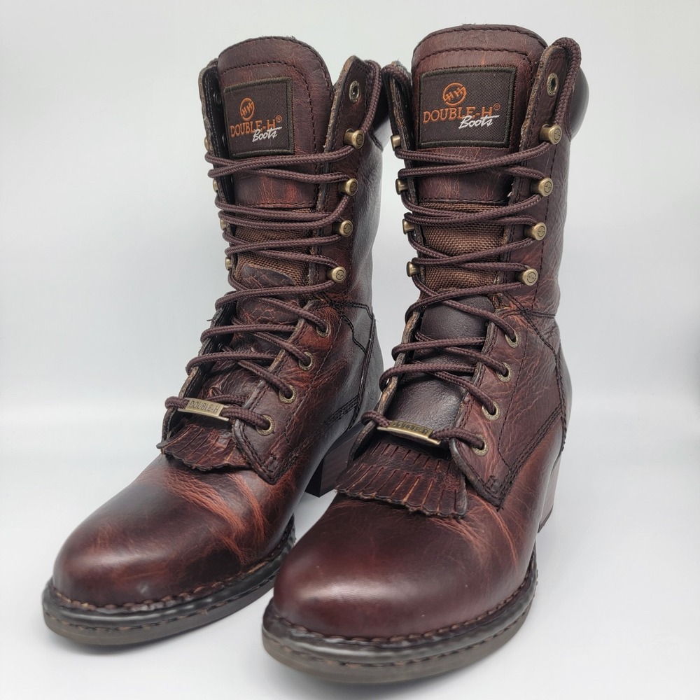 Double-H Womens 8" Aberdeen Packer Full Grain Leather West Work Boot DH058B 6.5m